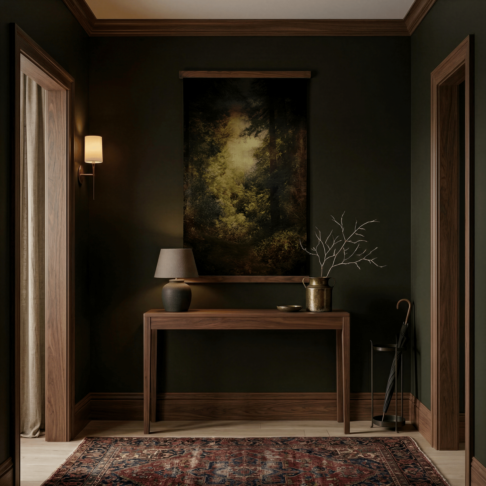Shadowed Forest - Tapestry - Benton Lane Home - Painted Paper