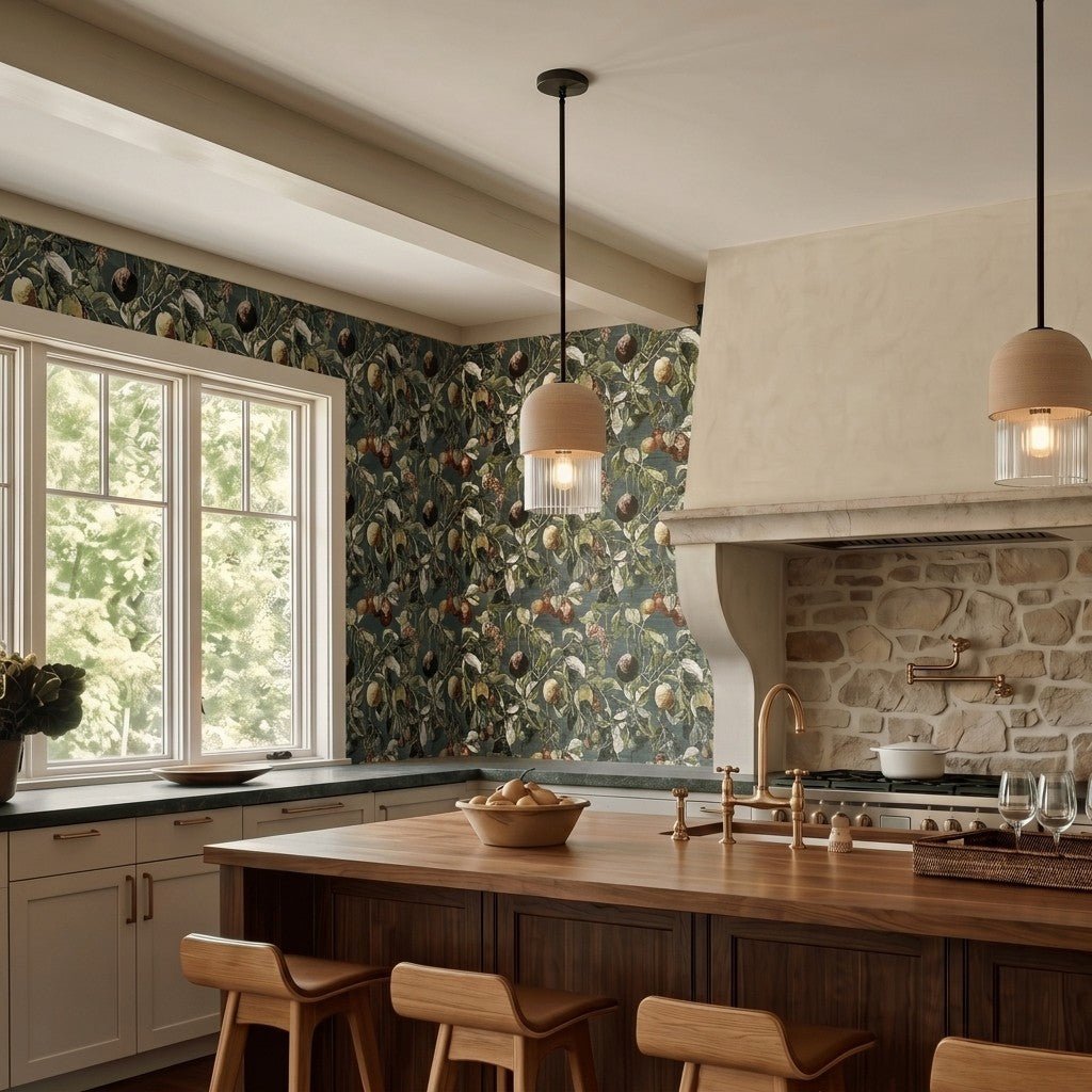 Shadows of Sorrento Faux Grasscloth Wallpaper - Painted Paper