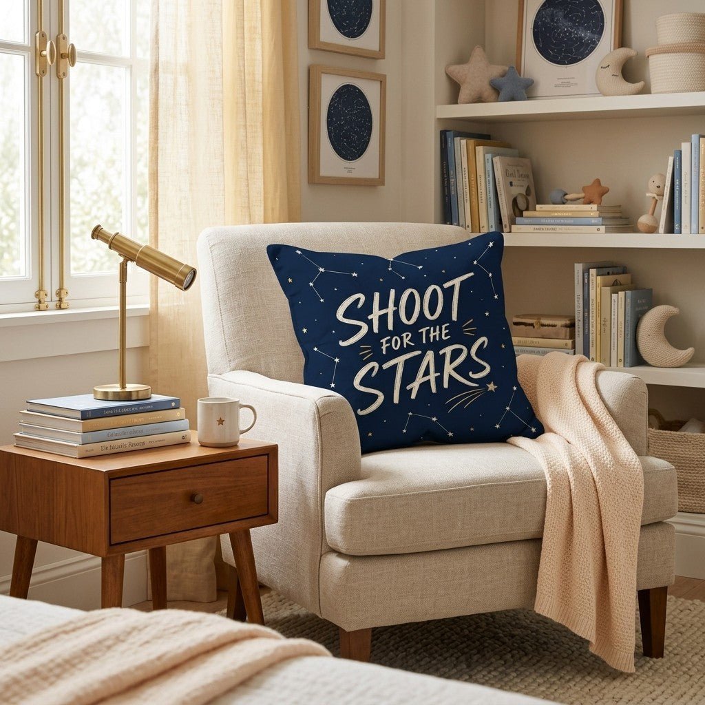 Shoot for the Stars Throw Pillow - Benton Lane Home - Hillcroft Home