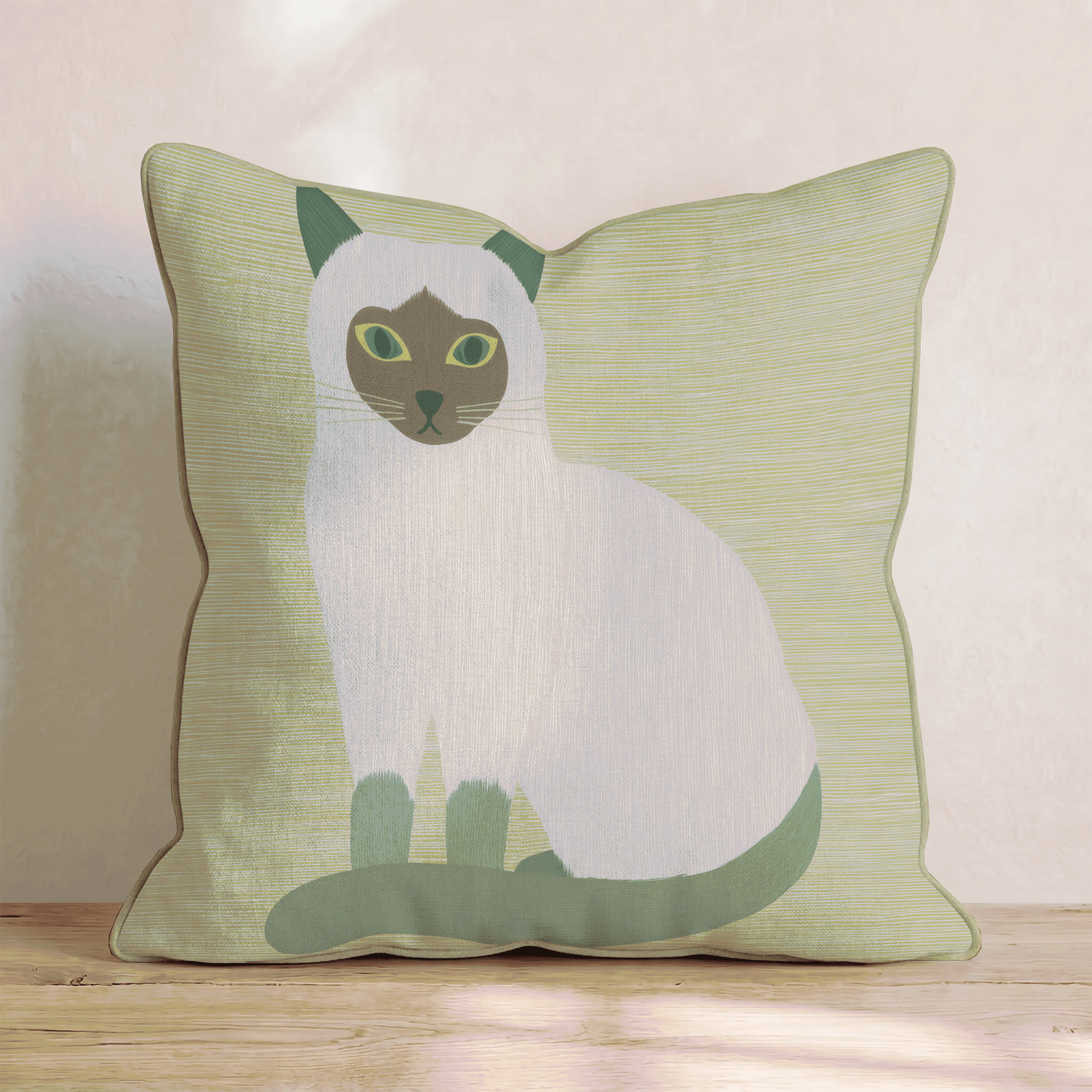 Siamese Meow Throw Pillow - Benton Lane Home - Hillcroft Home