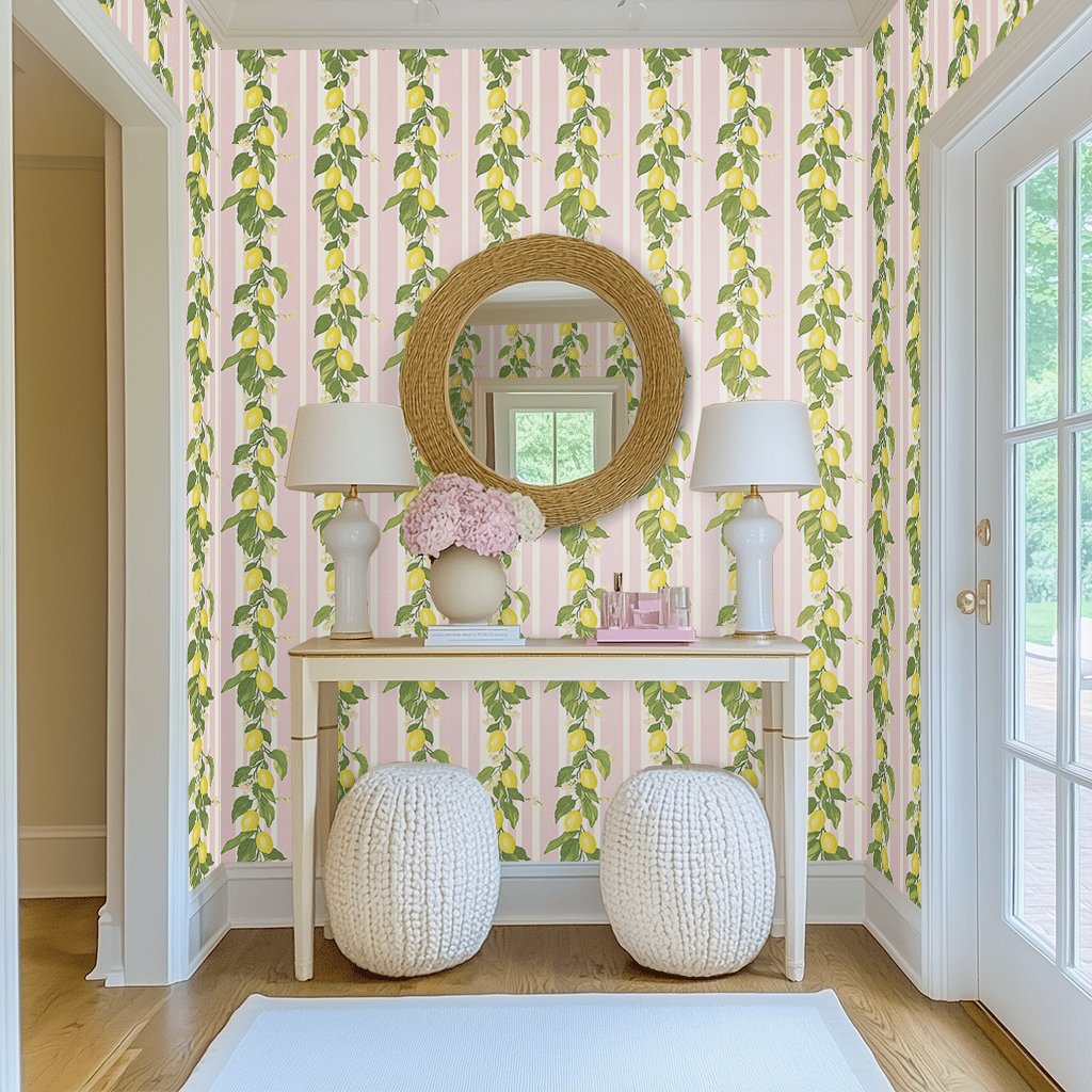Sicily Stripes Wallpaper - Benton Lane Home - Lemon Park