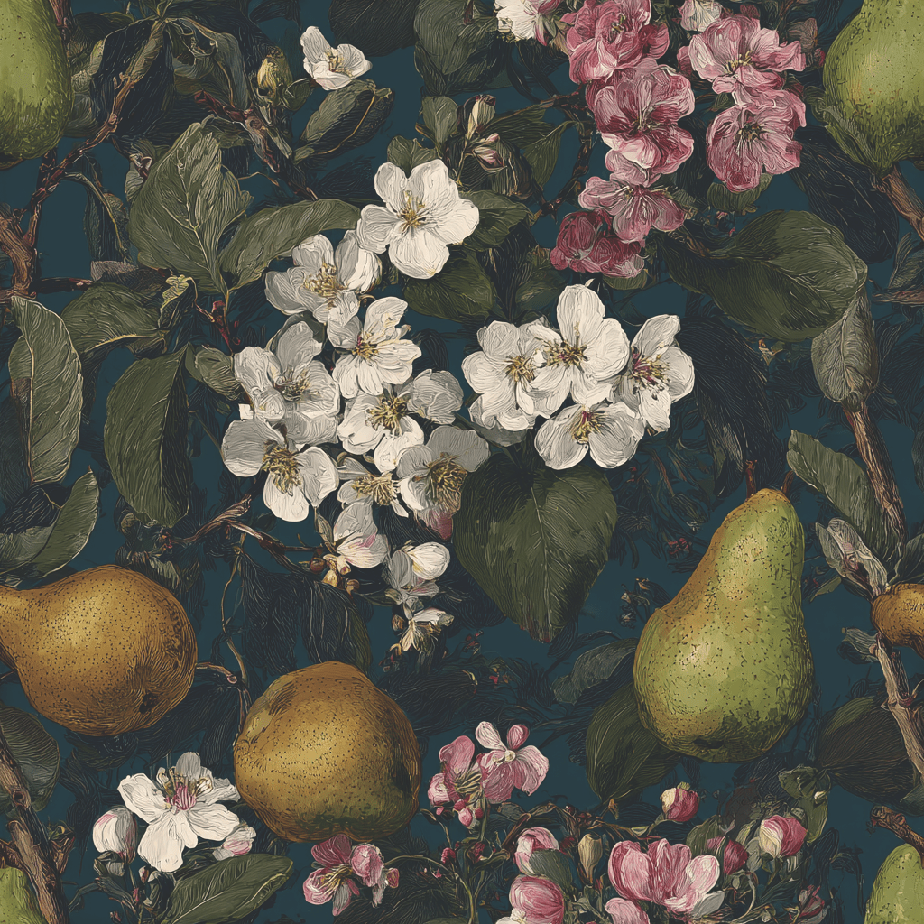Silken Pear Wallpaper - Painted Paper