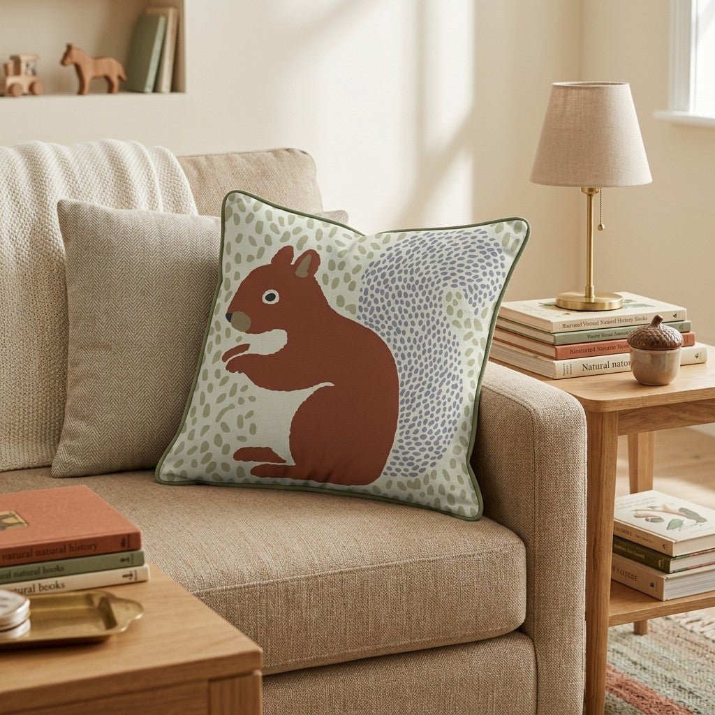 Silly Squirrel Throw Pillow - Benton Lane Home - Hillcroft Home