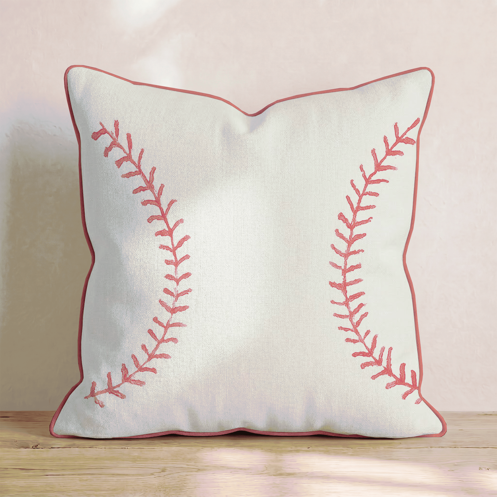 Simple Baseball Throw Pillow - Benton Lane Home - Hillcroft Home