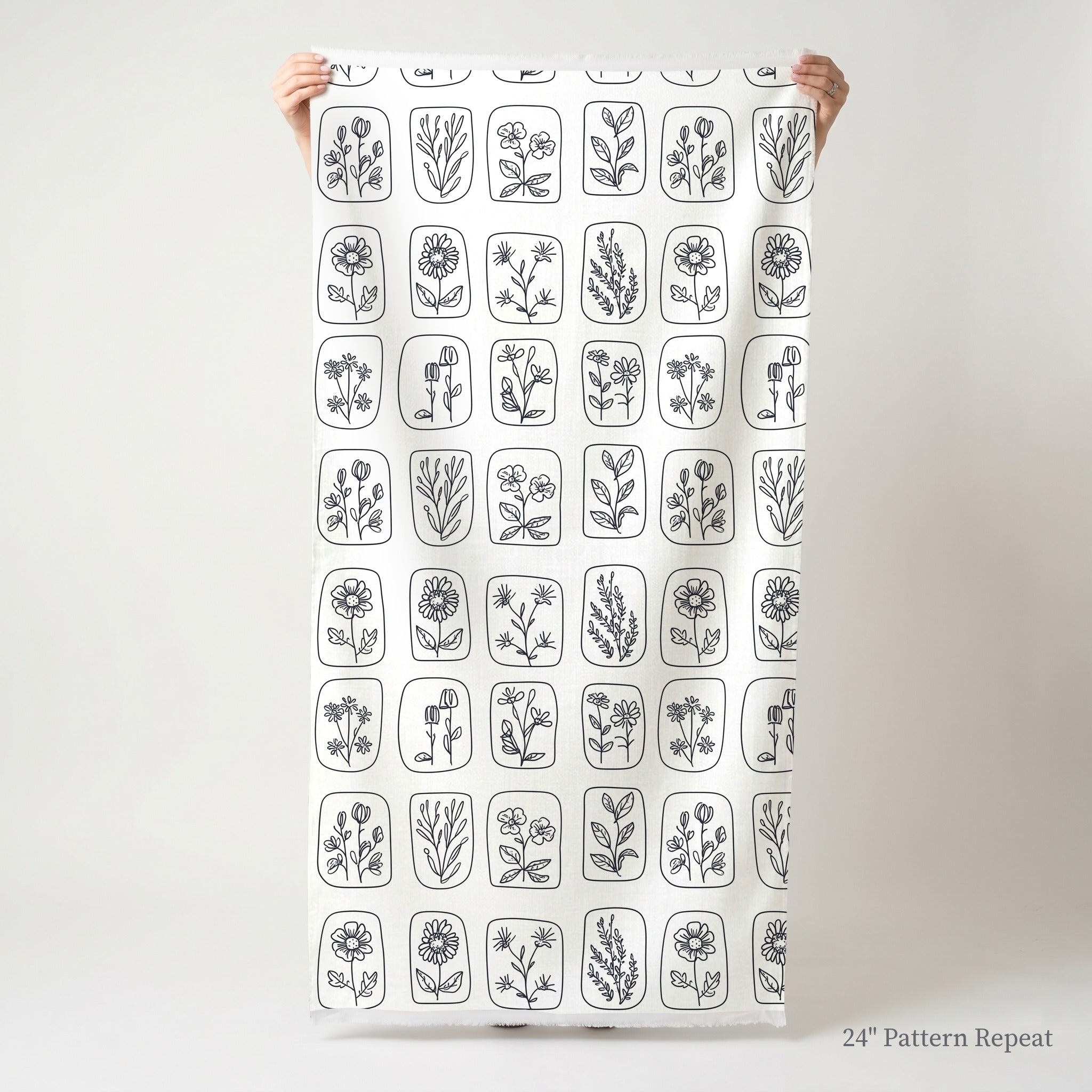 Sketchbook Blooms - Fabric - Benton Lane Home - Lemon Park