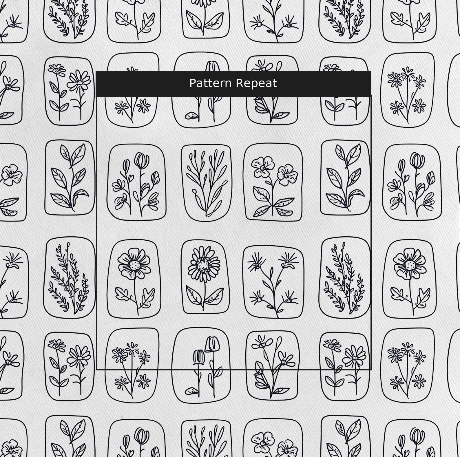 Sketchbook Blooms - Fabric - Lemon Park