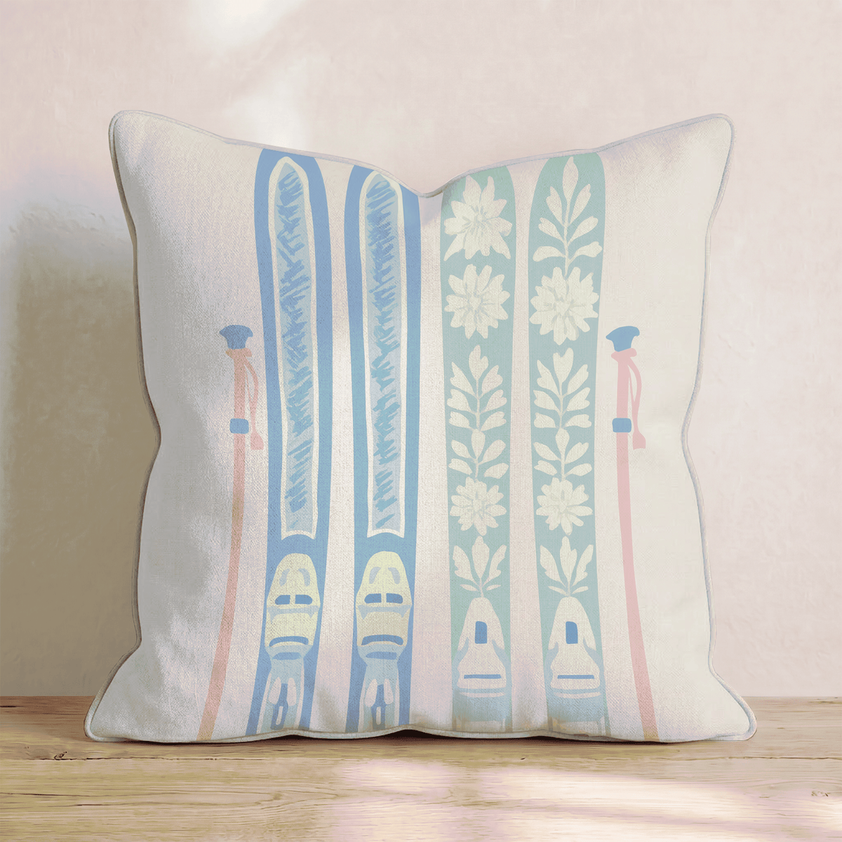 Ski Day Throw Pillow - Hillcroft Home