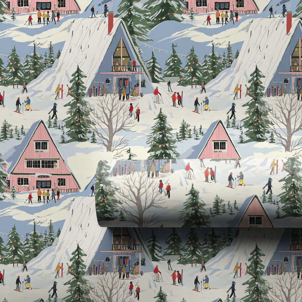 Ski Rental - Wrapping Paper - Benton Lane Home - Lemon Park