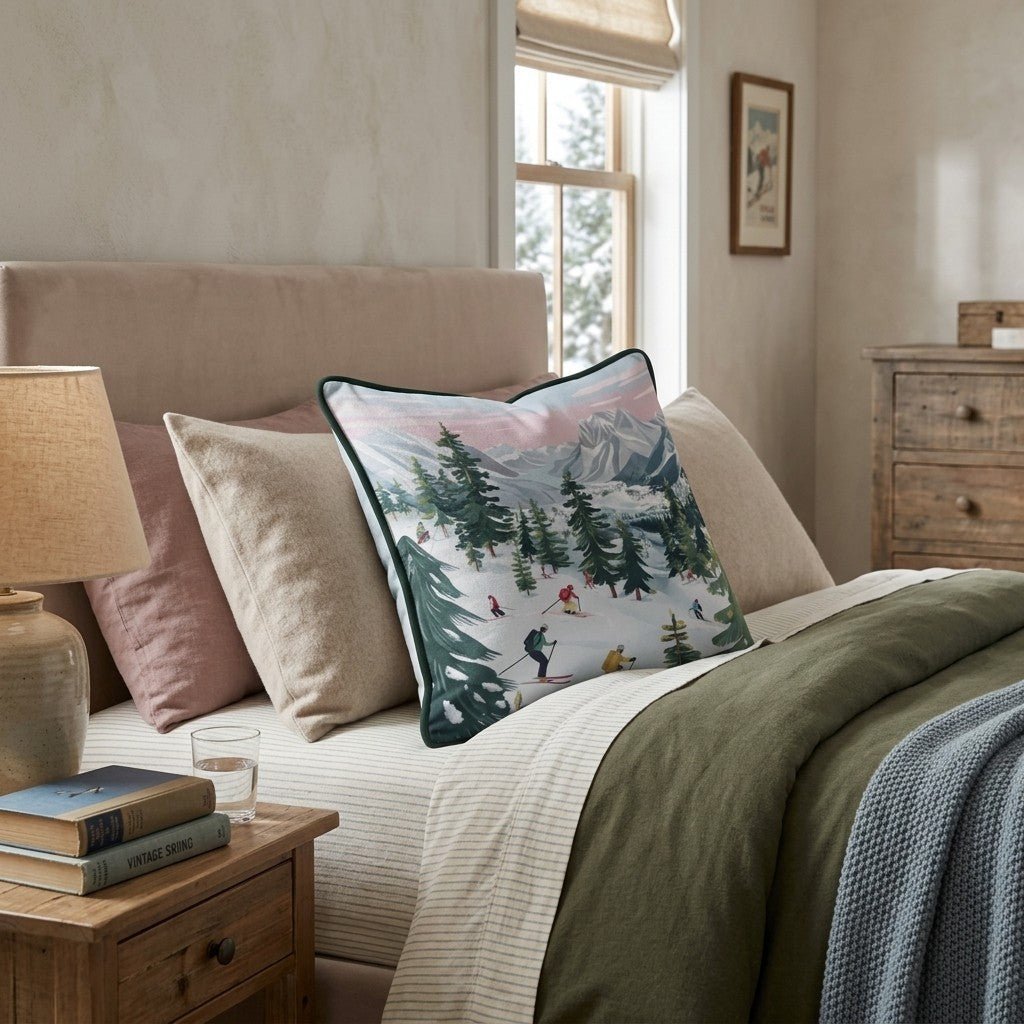 Ski Summit Throw Pillow - Benton Lane Home - Hillcroft Home