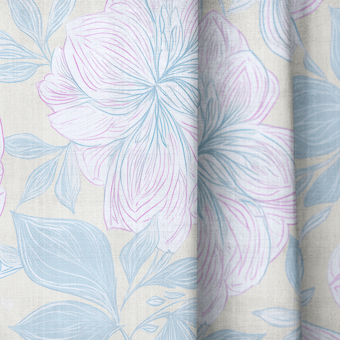Skipping Through Flowers - Drapery - Benton Lane Home - Lemon Park