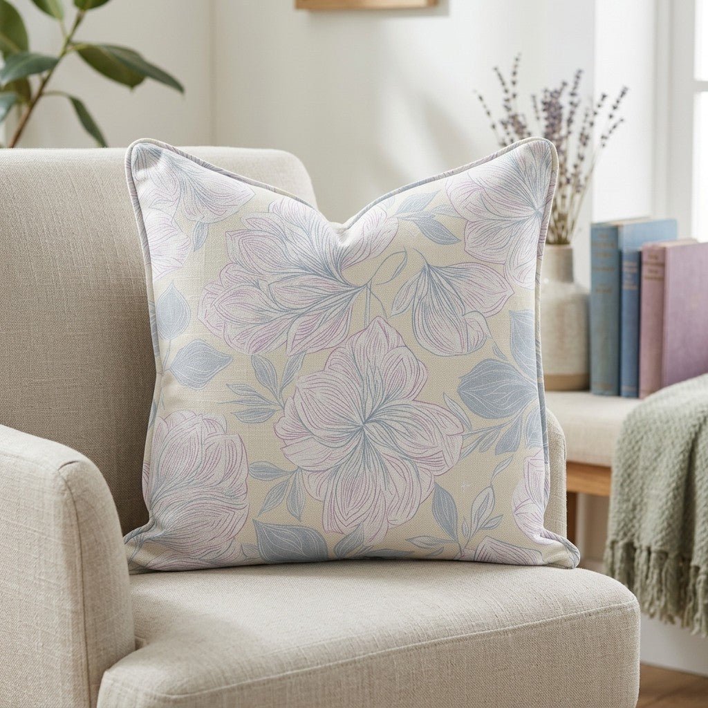 Skipping Through Flowers Throw Pillow - Benton Lane Home - Lemon Park