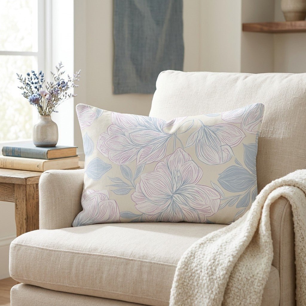 Skipping Through Flowers Throw Pillow - Benton Lane Home - Lemon Park