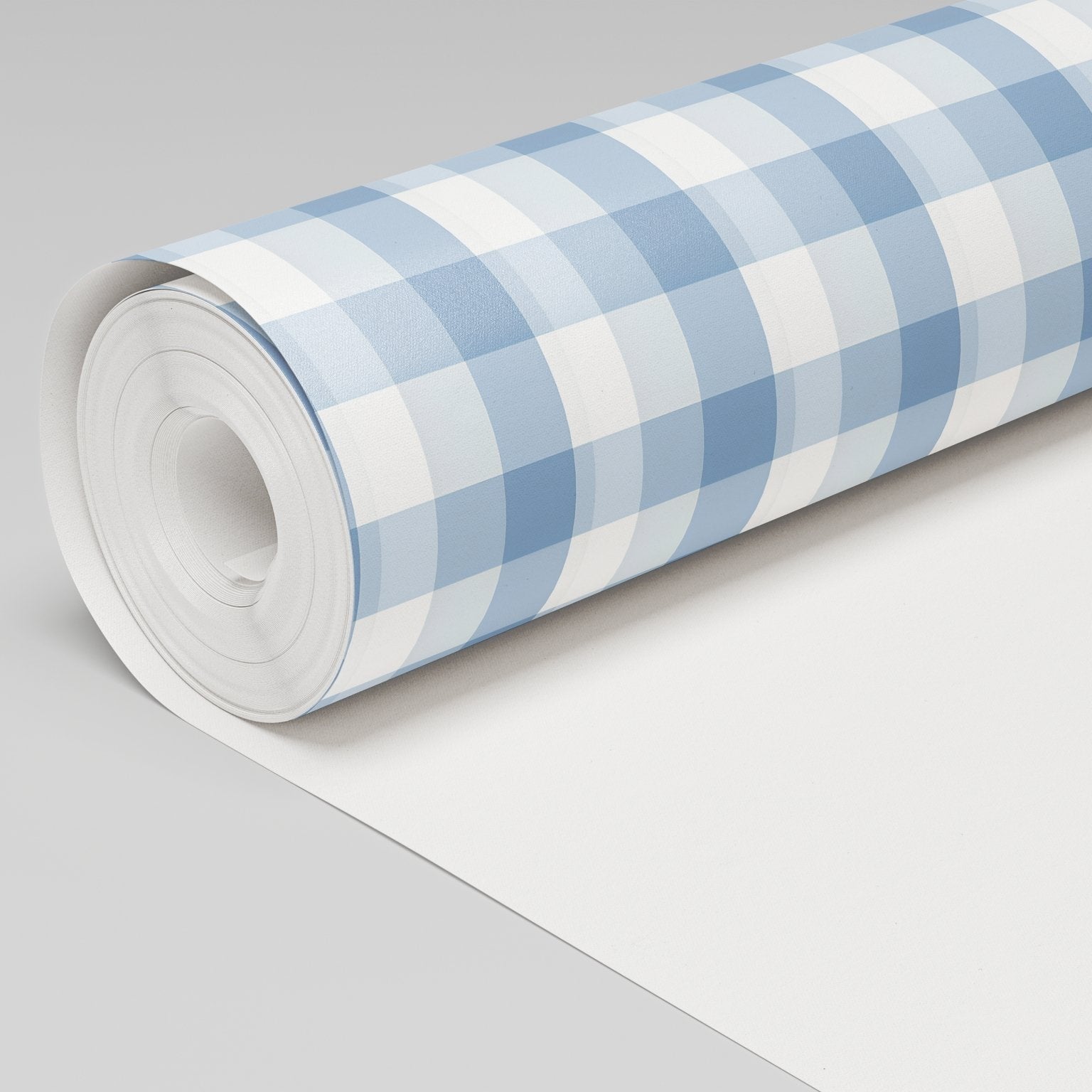 Sky Plaid Wallpaper - Benton Lane Home - Painted Paper