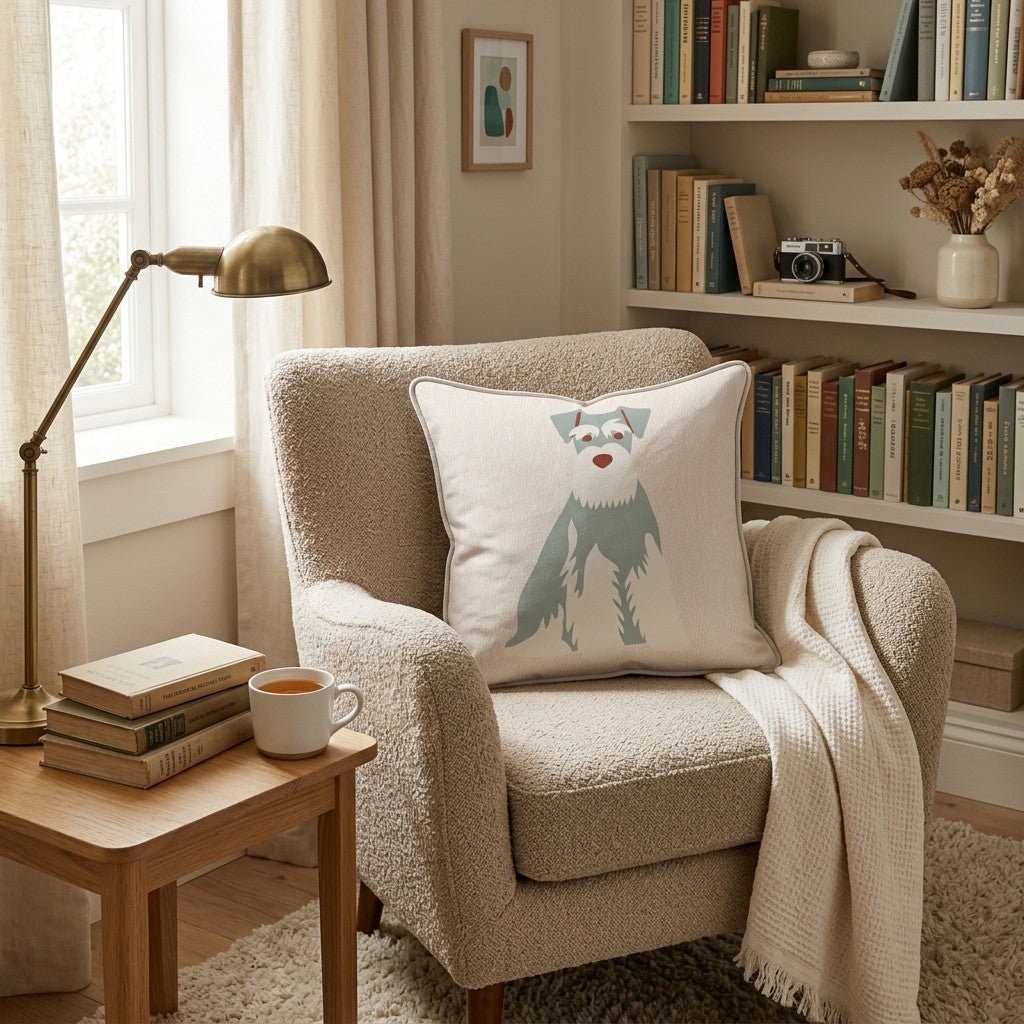 Sleepy Schnauzer Throw Pillow - Benton Lane Home - Hillcroft Home