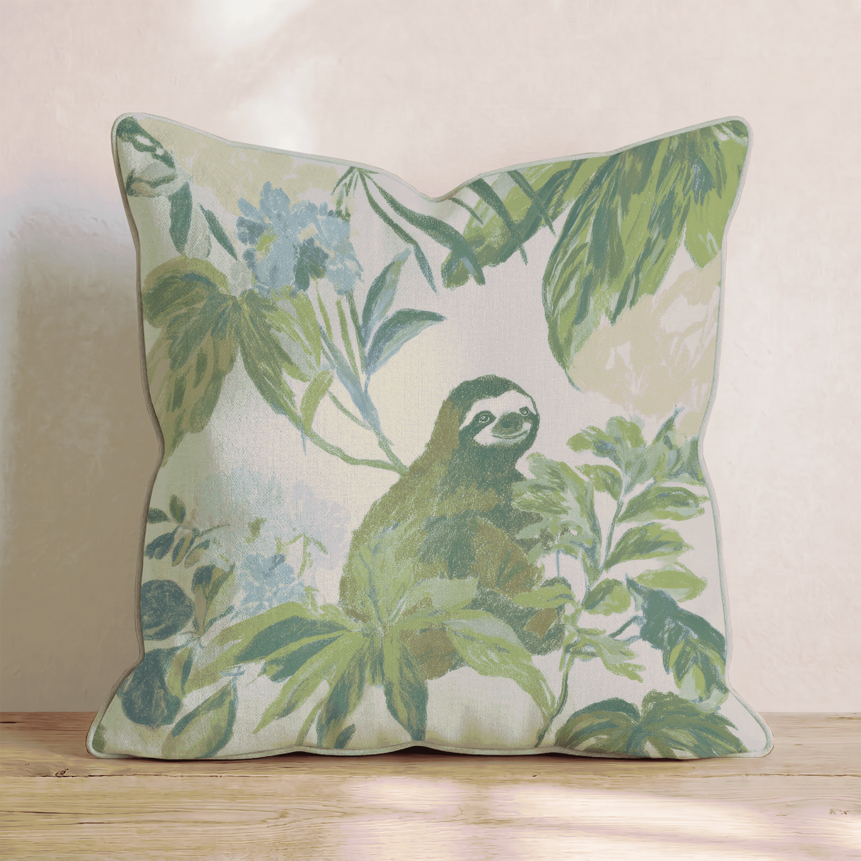 Sloth Forest Throw Pillow - Benton Lane Home - Hillcroft Home