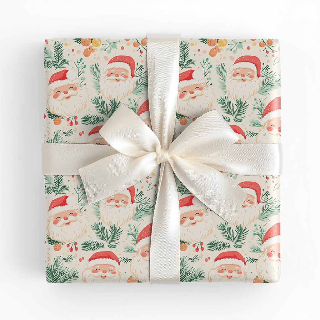 Smiley Santa - Wrapping Paper - Benton Lane Home - Lemon Park