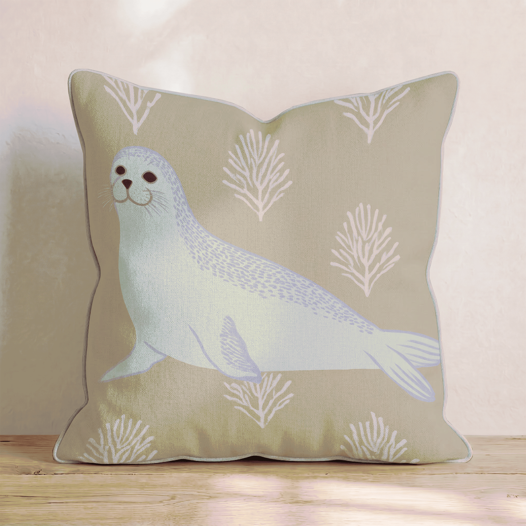 Smiling Seal Throw Pillow - Benton Lane Home - Hillcroft Home