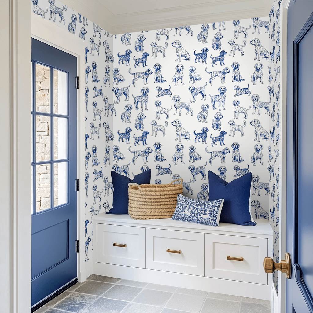 Snout & About Wallpaper - Benton Lane Home - Painted Paper