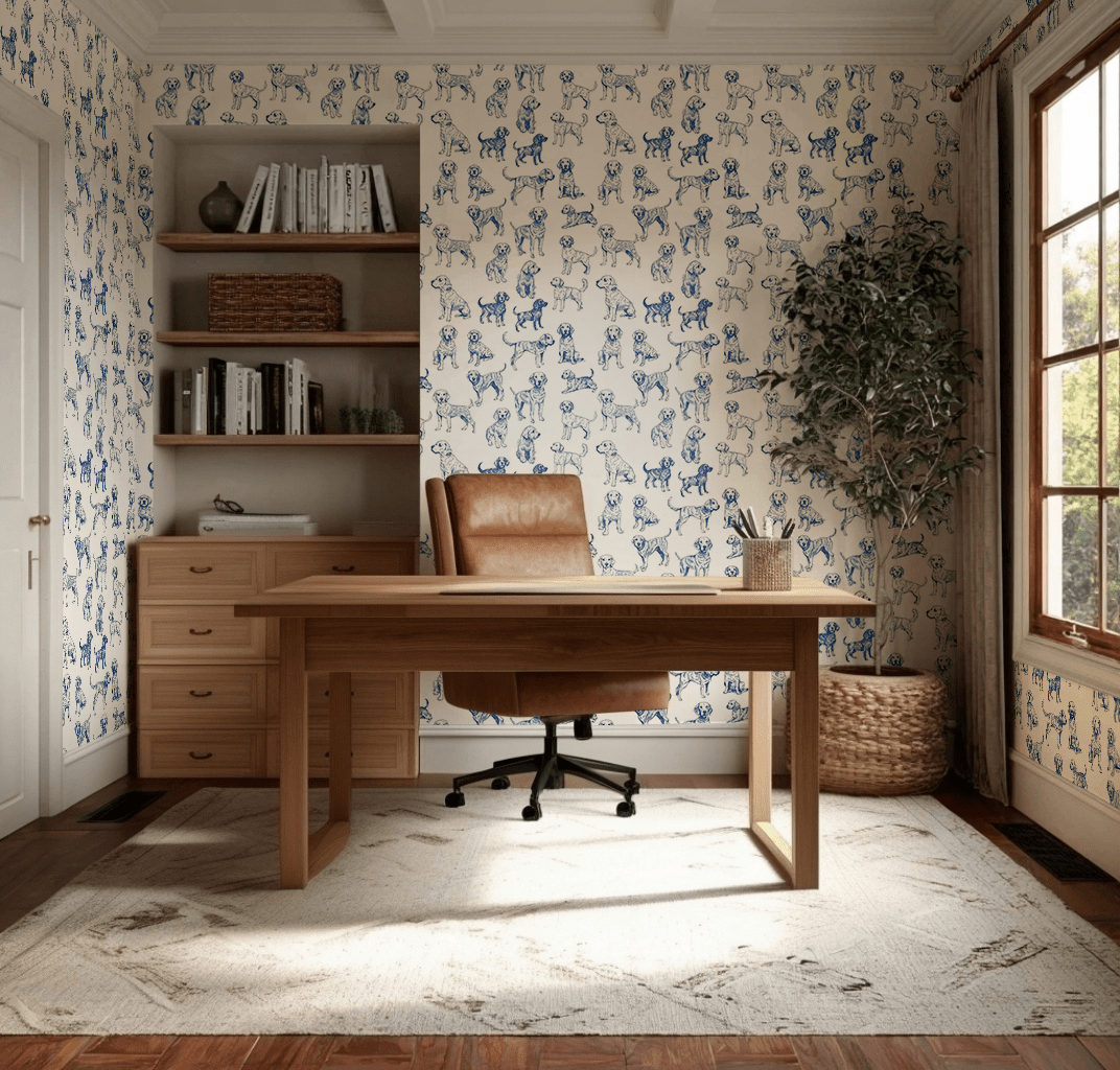 Snout & About Wallpaper - Benton Lane Home - Painted Paper