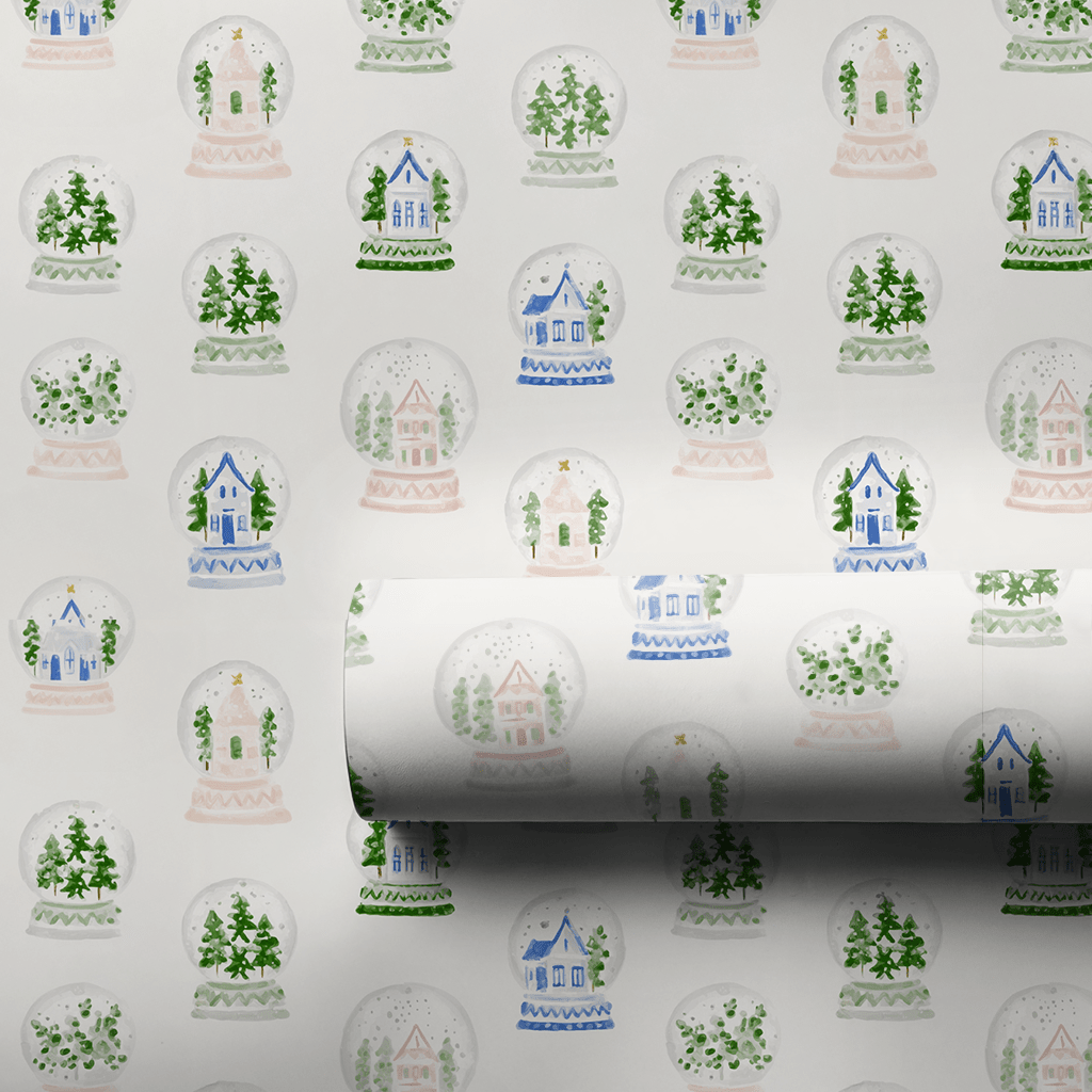 Snow Globe Street - Wrapping Paper - Benton Lane Home - Lemon Park