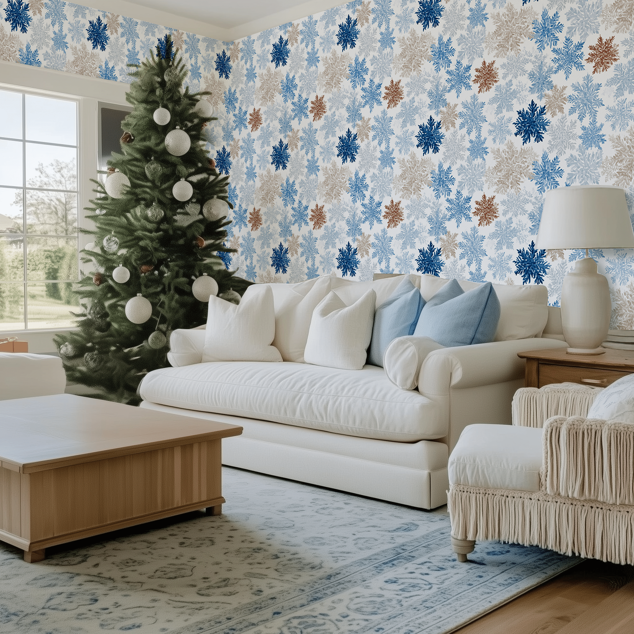 Snowdrift Lace Wallpaper - Benton Lane Home - Painted Paper