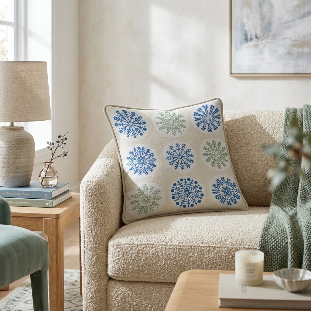 Snowflake Sugar Cookie Throw Pillow - Hillcroft Home