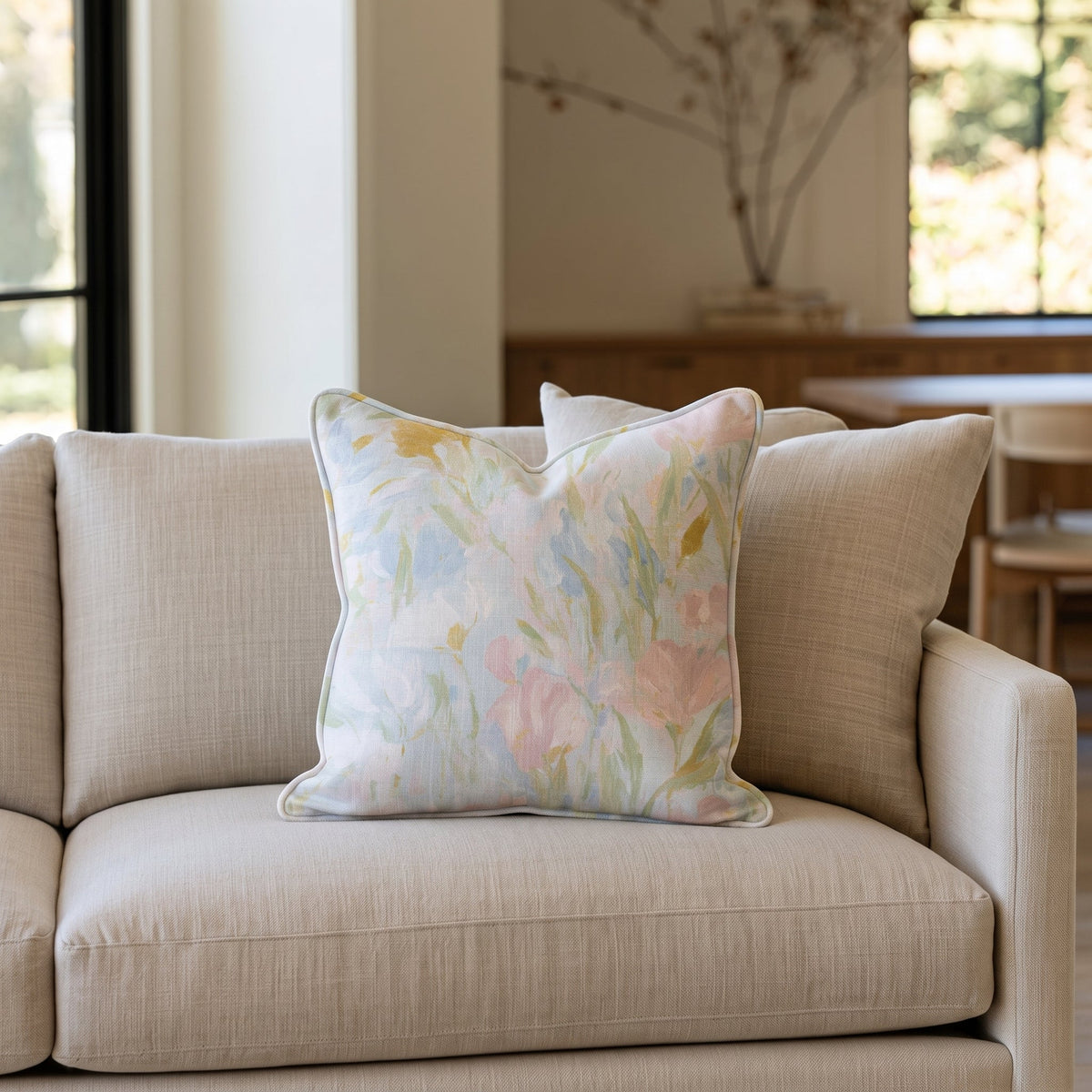 Soft Floral Dream Throw Pillow - Benton Lane Home - Hillcroft Home