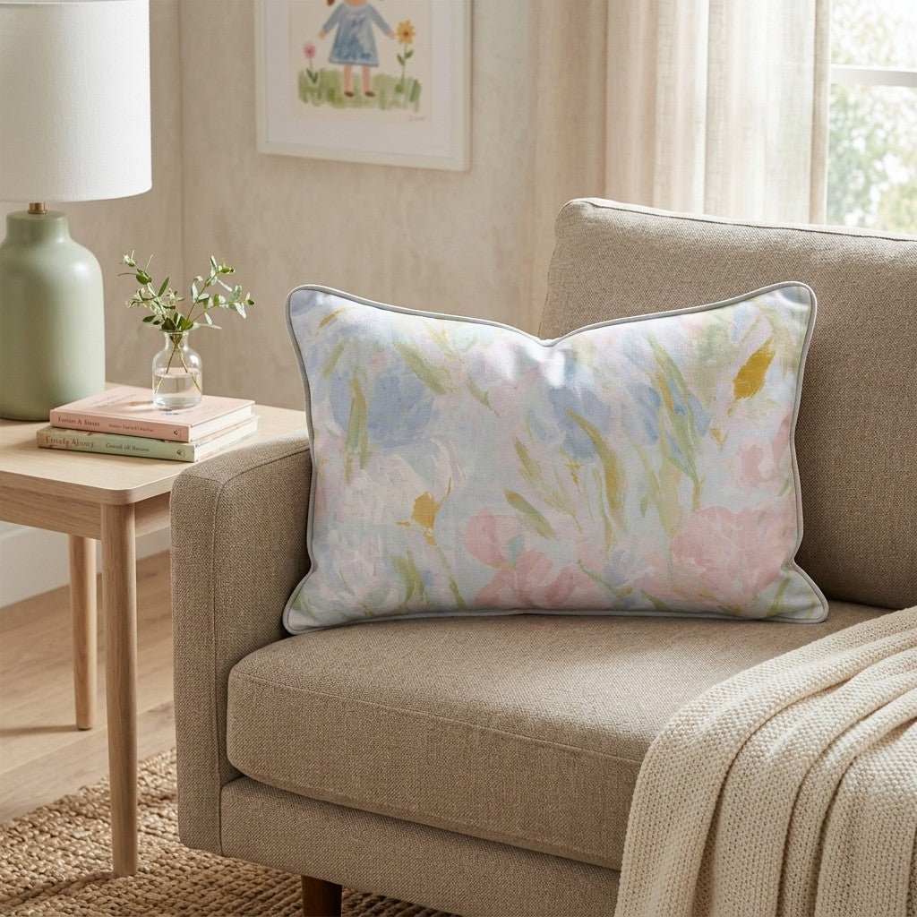 Soft Floral Dream Throw Pillow - Hillcroft Home