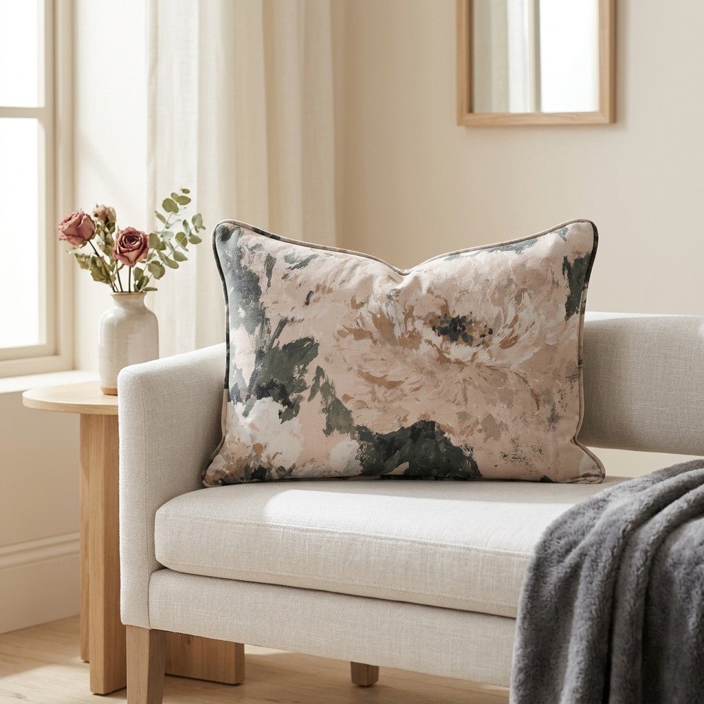 Soft Peony Throw Pillow - Benton Lane Home - Lemon Park