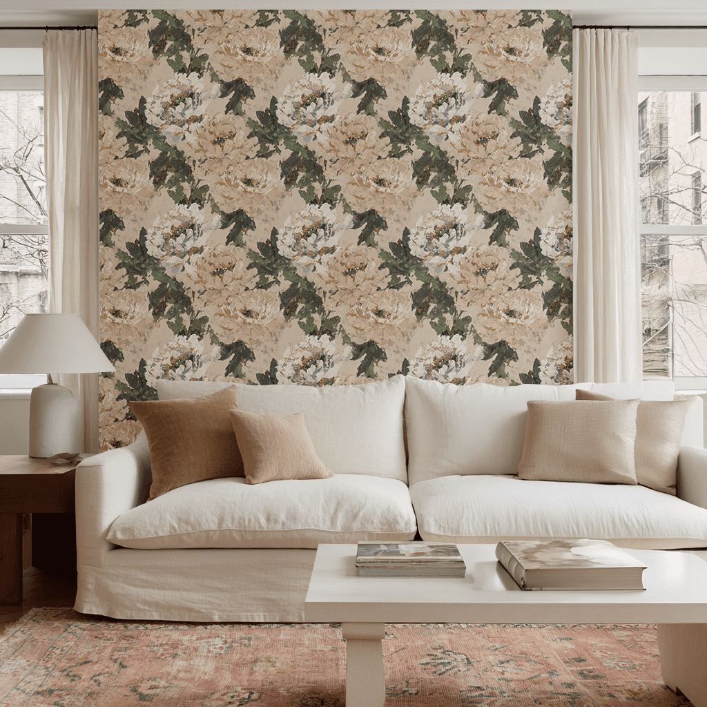 Soft Peony Wallpaper - Benton Lane Home - Lemon Park