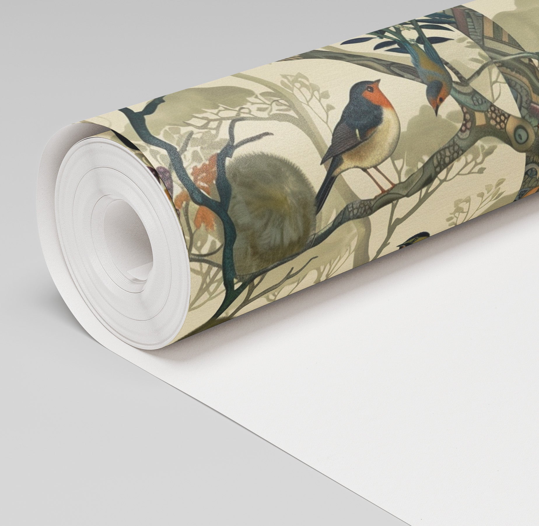 Songbird Canopy Wallpaper - Painted Paper