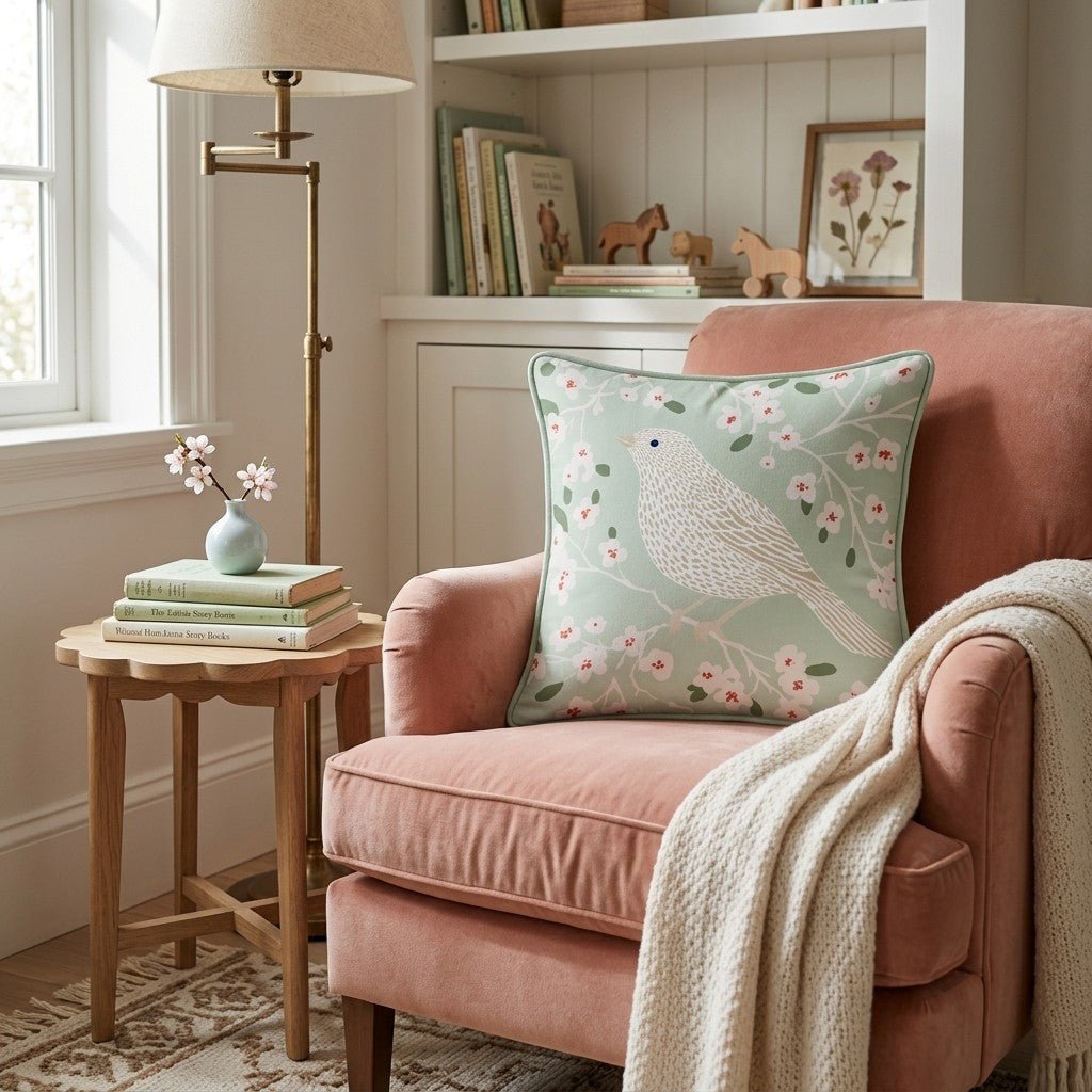 Songbird Throw Pillow - Benton Lane Home - Hillcroft Home