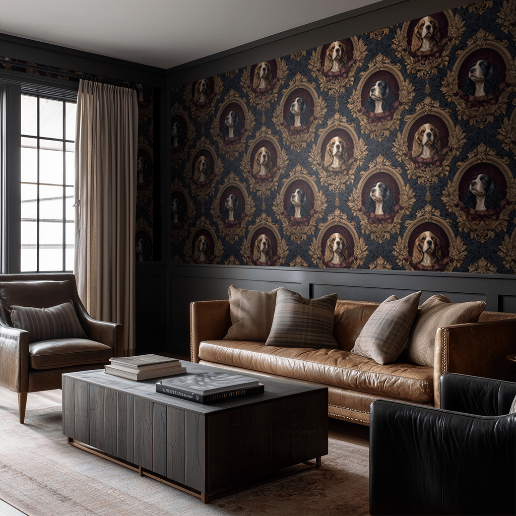 Spaniel Royalty Wallpaper - Painted Paper