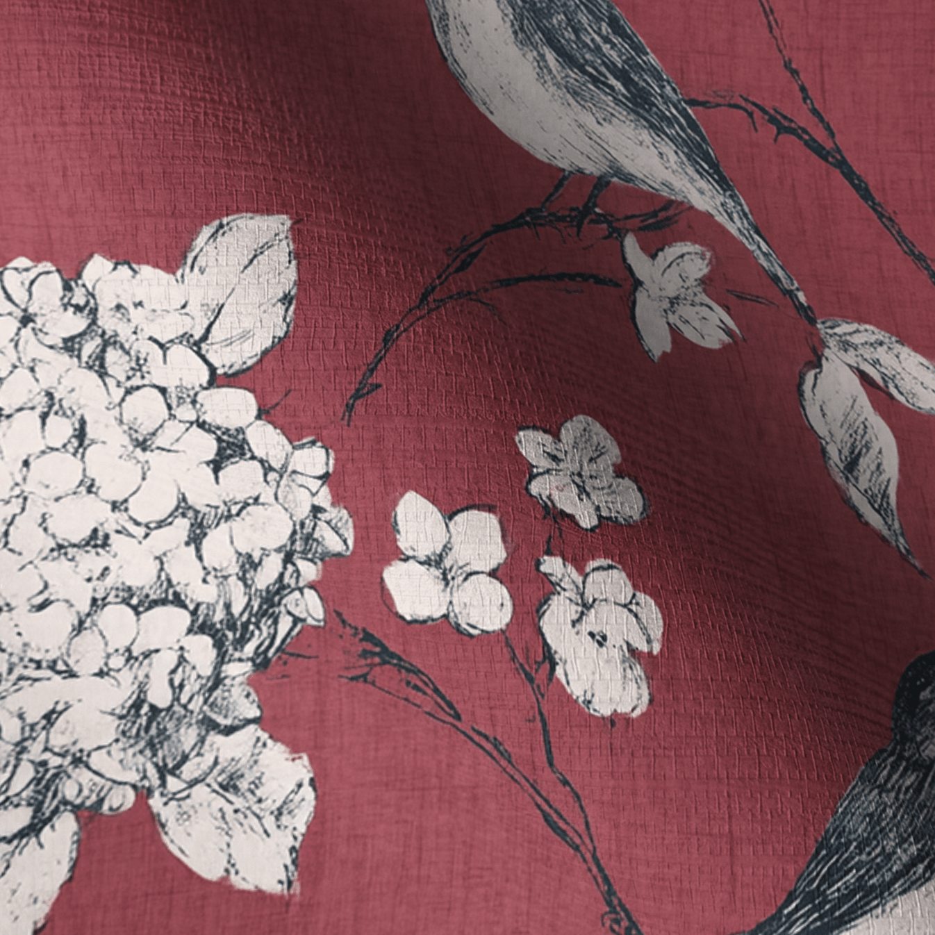Sparrow & Vine Faux Grasscloth Wallpaper - Painted Paper