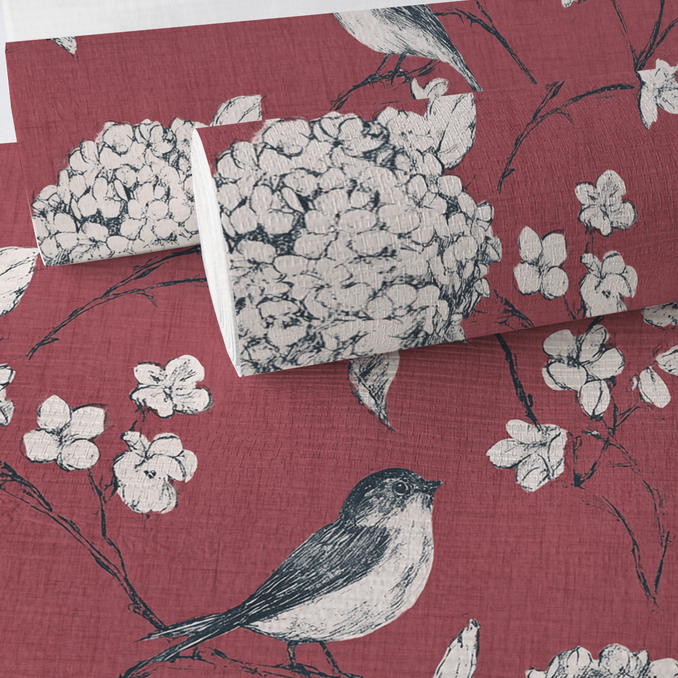 Sparrow & Vine Faux Grasscloth Wallpaper - Painted Paper
