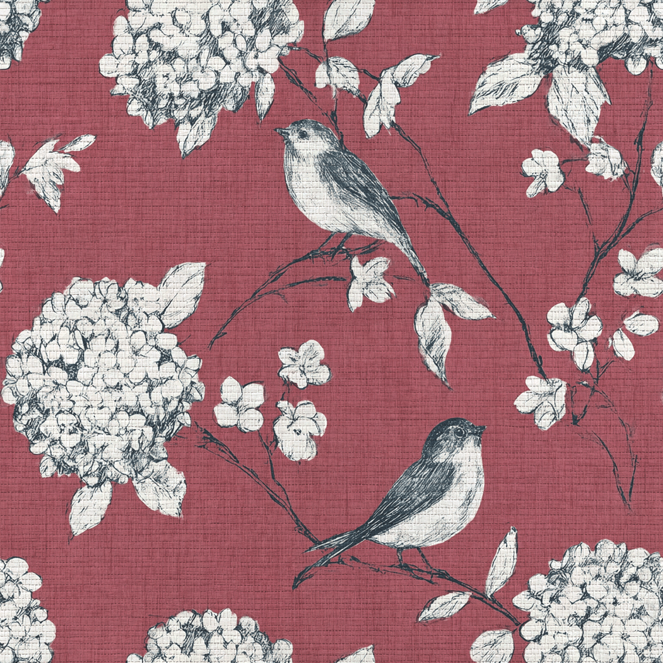 Sparrow & Vine Faux Grasscloth Wallpaper - Painted Paper