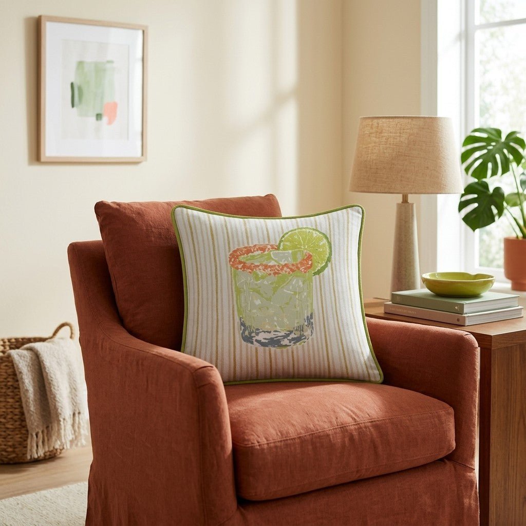 Spicy Marg Stripes Throw Pillow - Benton Lane Home - Hillcroft Home