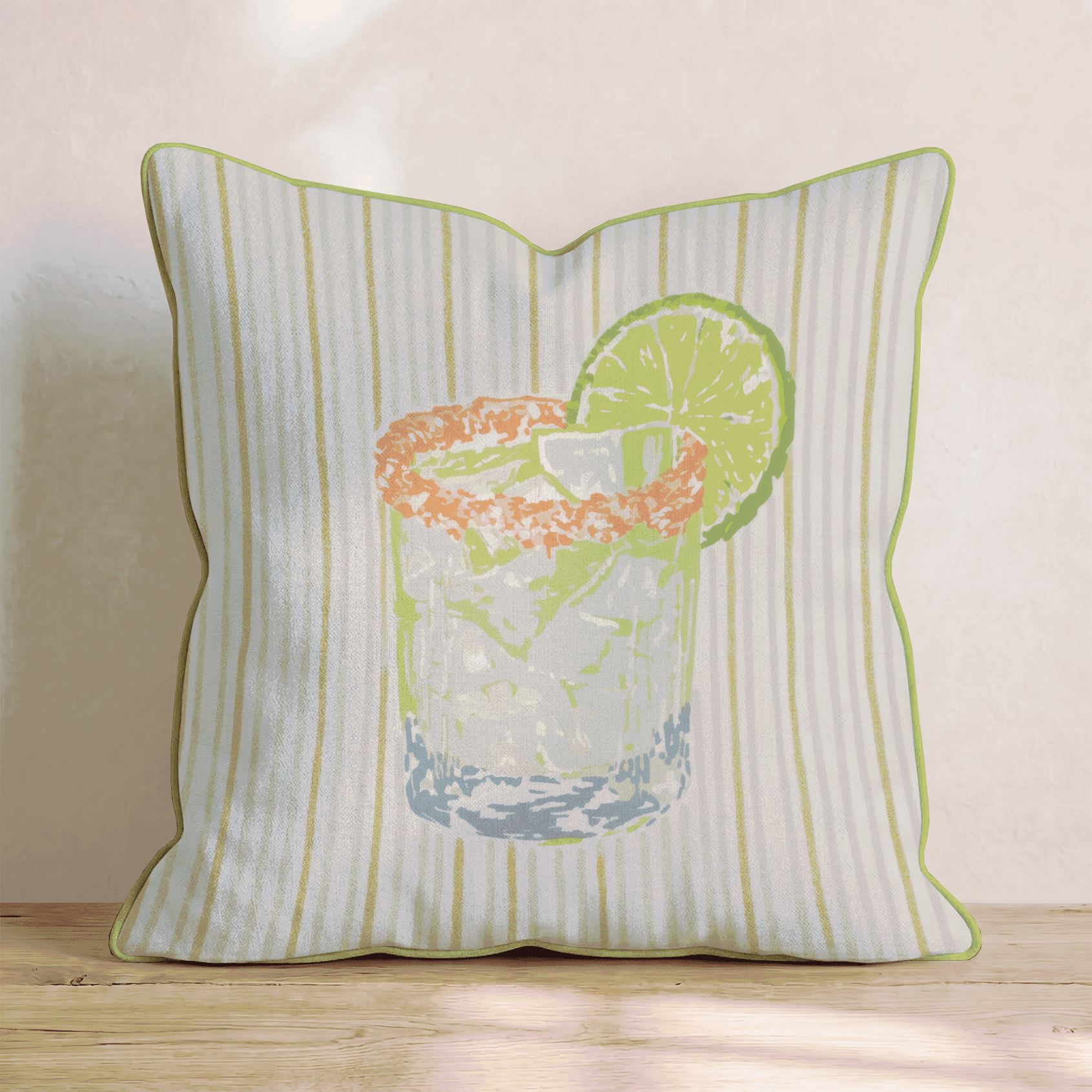 Spicy Marg Stripes Throw Pillow - Benton Lane Home - Hillcroft Home