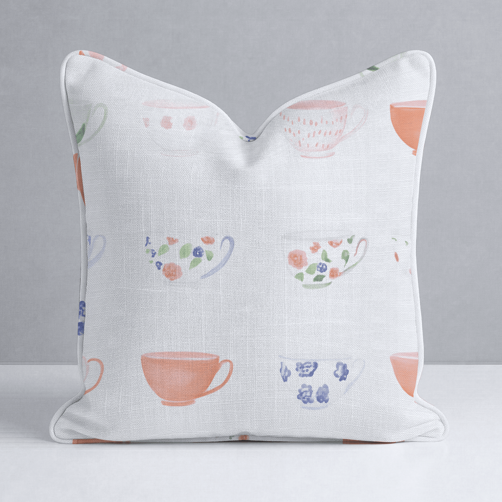 Spot of Tea Throw Pillow - Benton Lane Home - Lemon Park