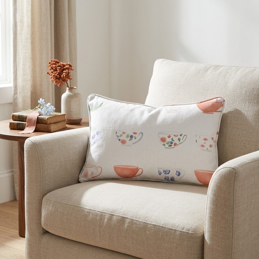 Spot of Tea Throw Pillow - Lemon Park