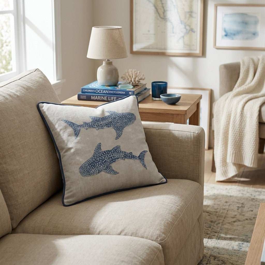 Spotted Sharks Throw Pillow - Benton Lane Home - Hillcroft Home