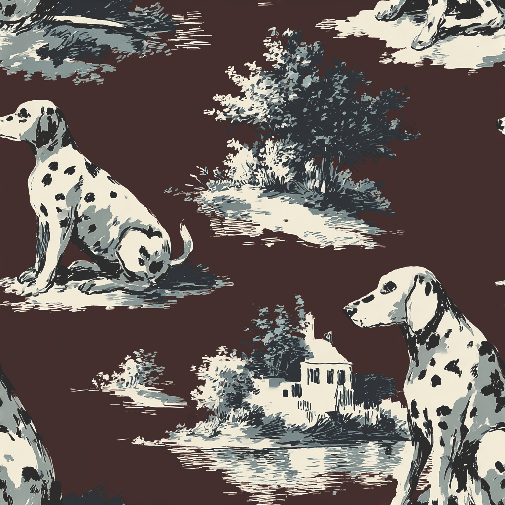 Spotted Toile Wallpaper - Painted Paper