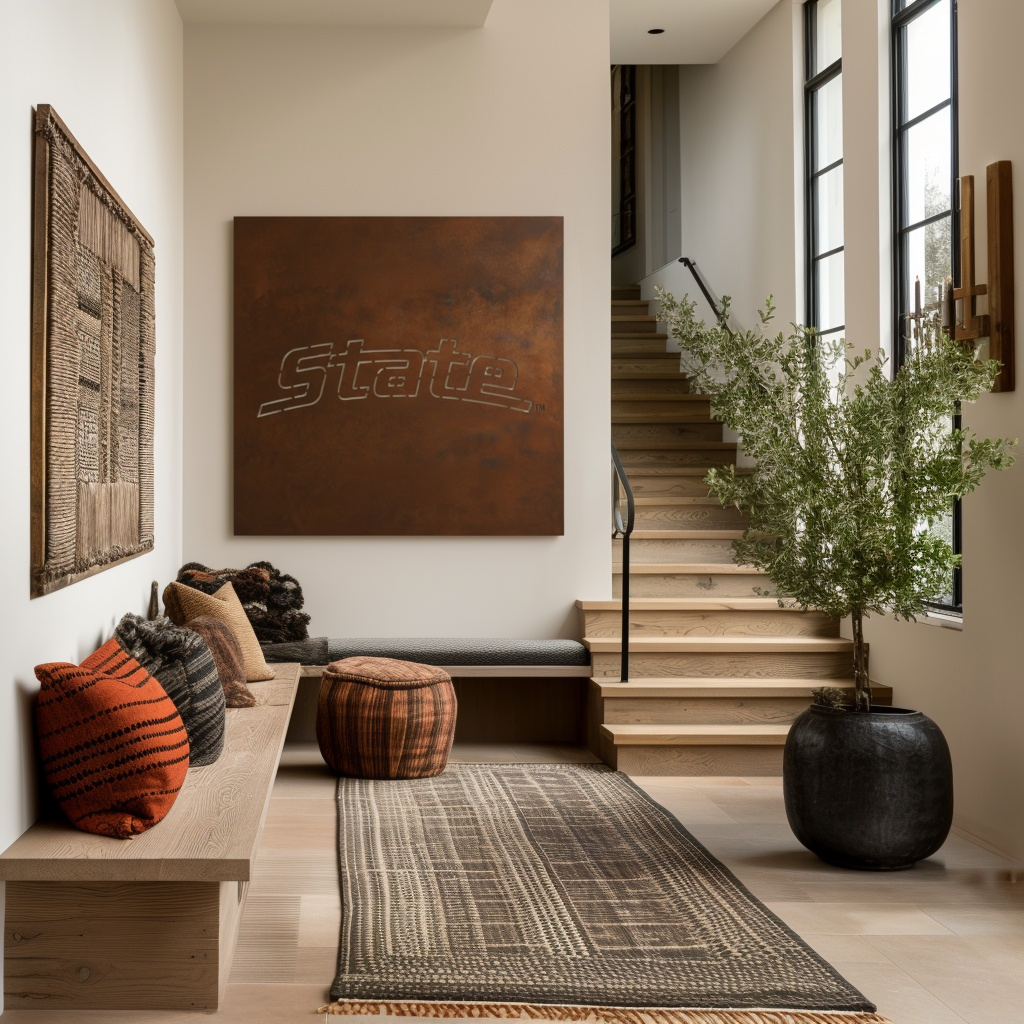 The Michigan State - Metal Wall Art - Square Umber