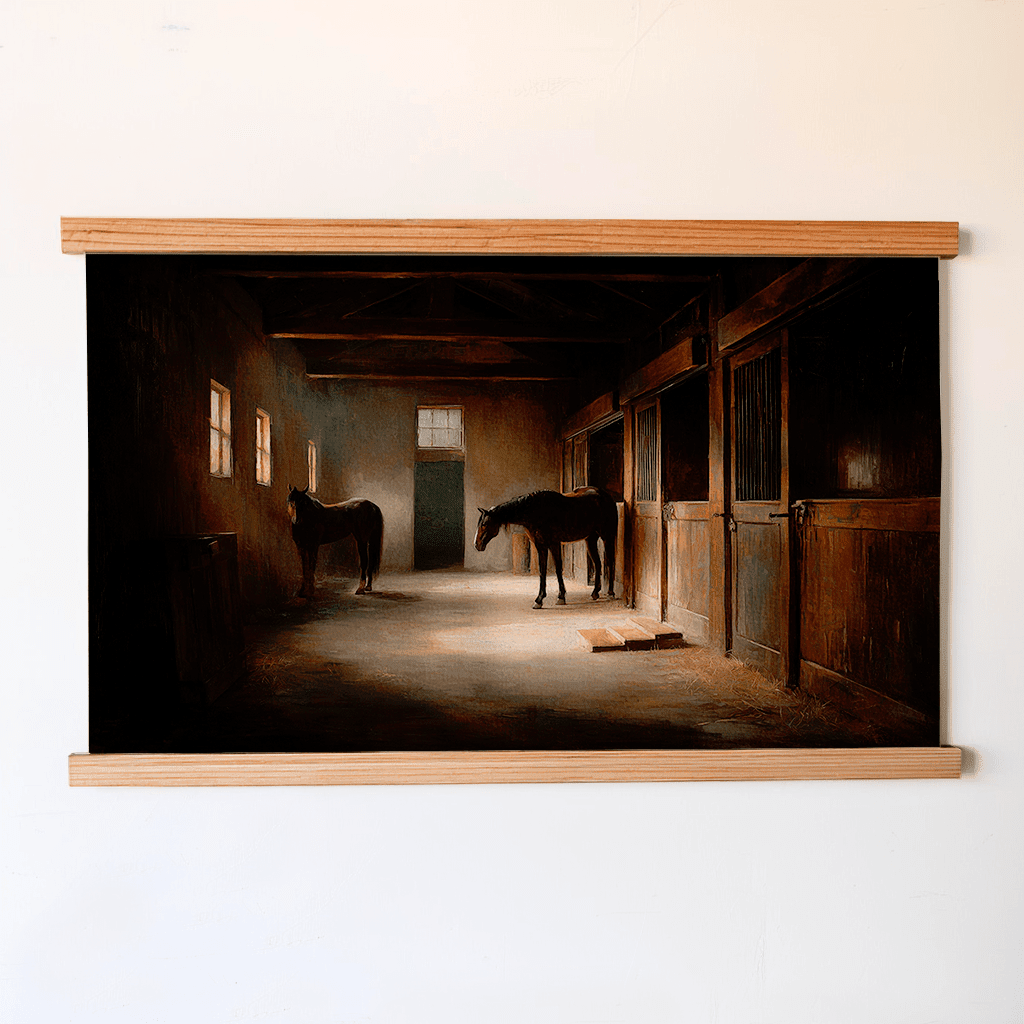 Stable at Dawn - Tapestry - Benton Lane Home - Painted Paper