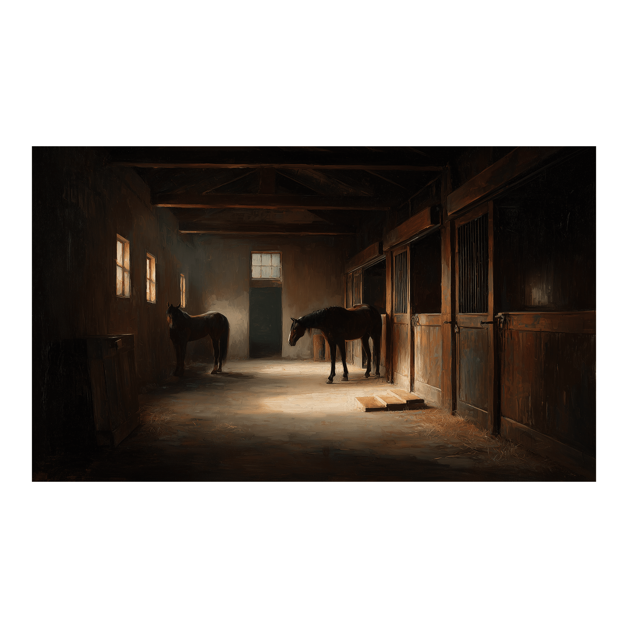 Stable at Dawn - Tapestry - Benton Lane Home - Painted Paper