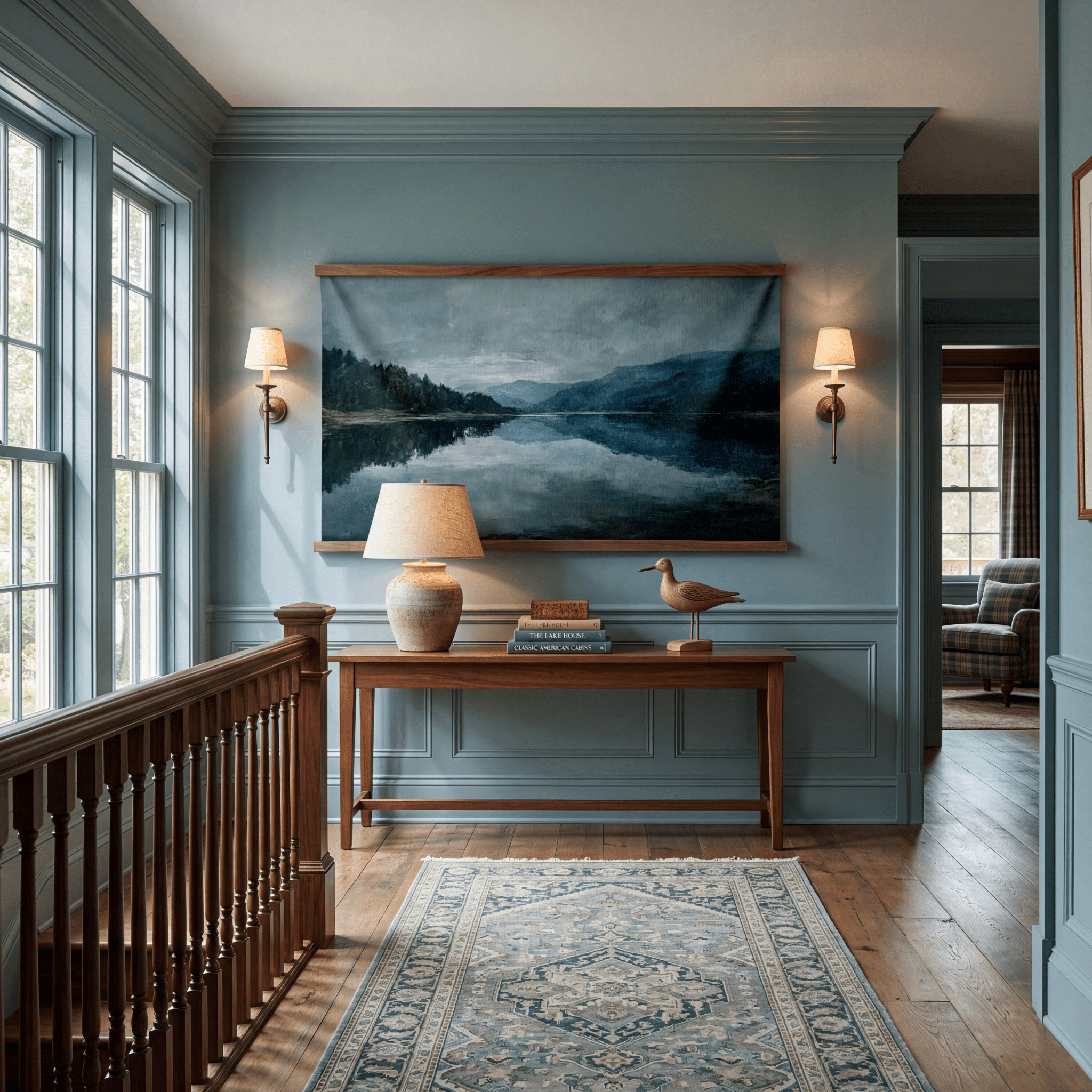 Still Blue - Tapestry - Benton Lane Home - Painted Paper