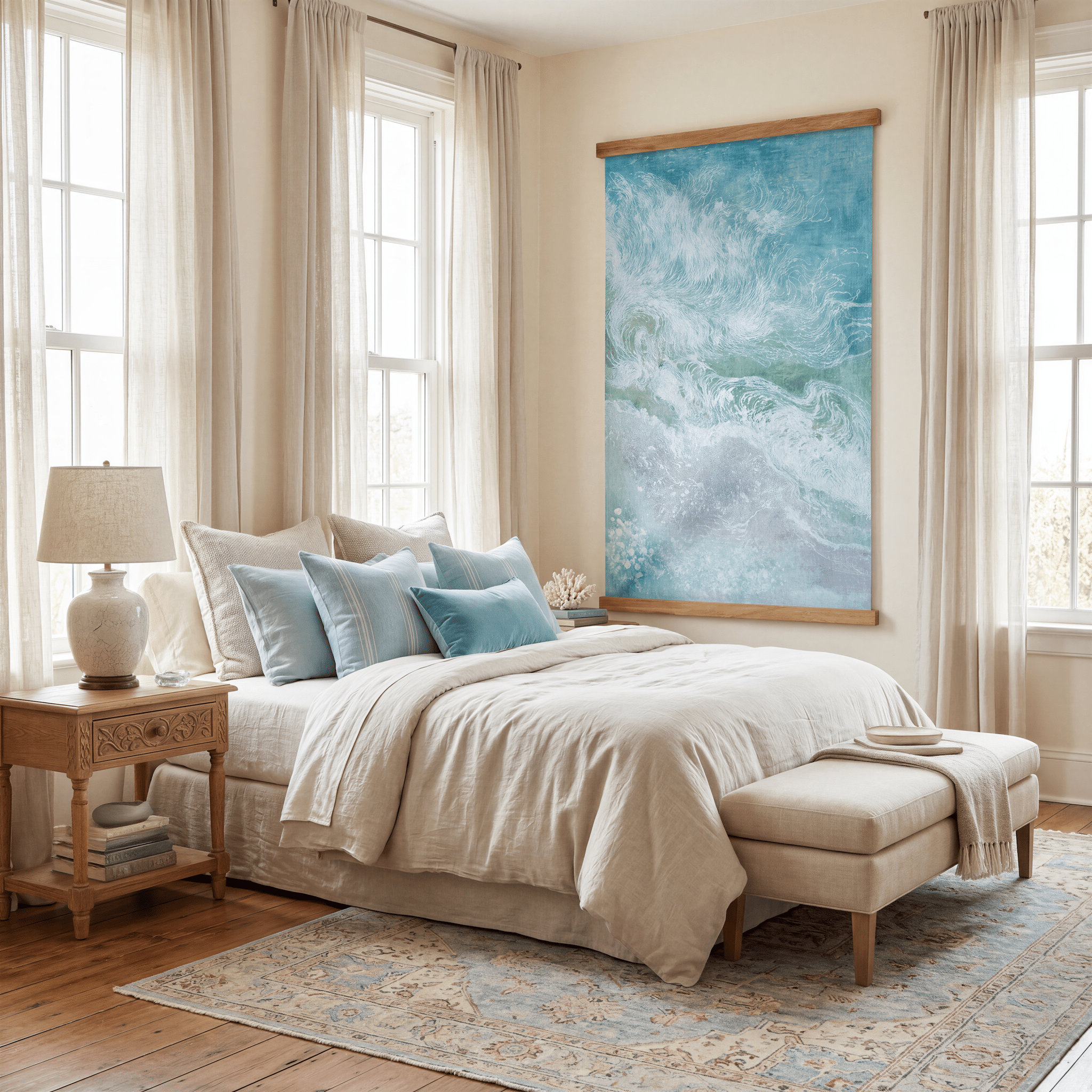 Still Tides (Blue) - Tapestry - Benton Lane Home - Lemon Park
