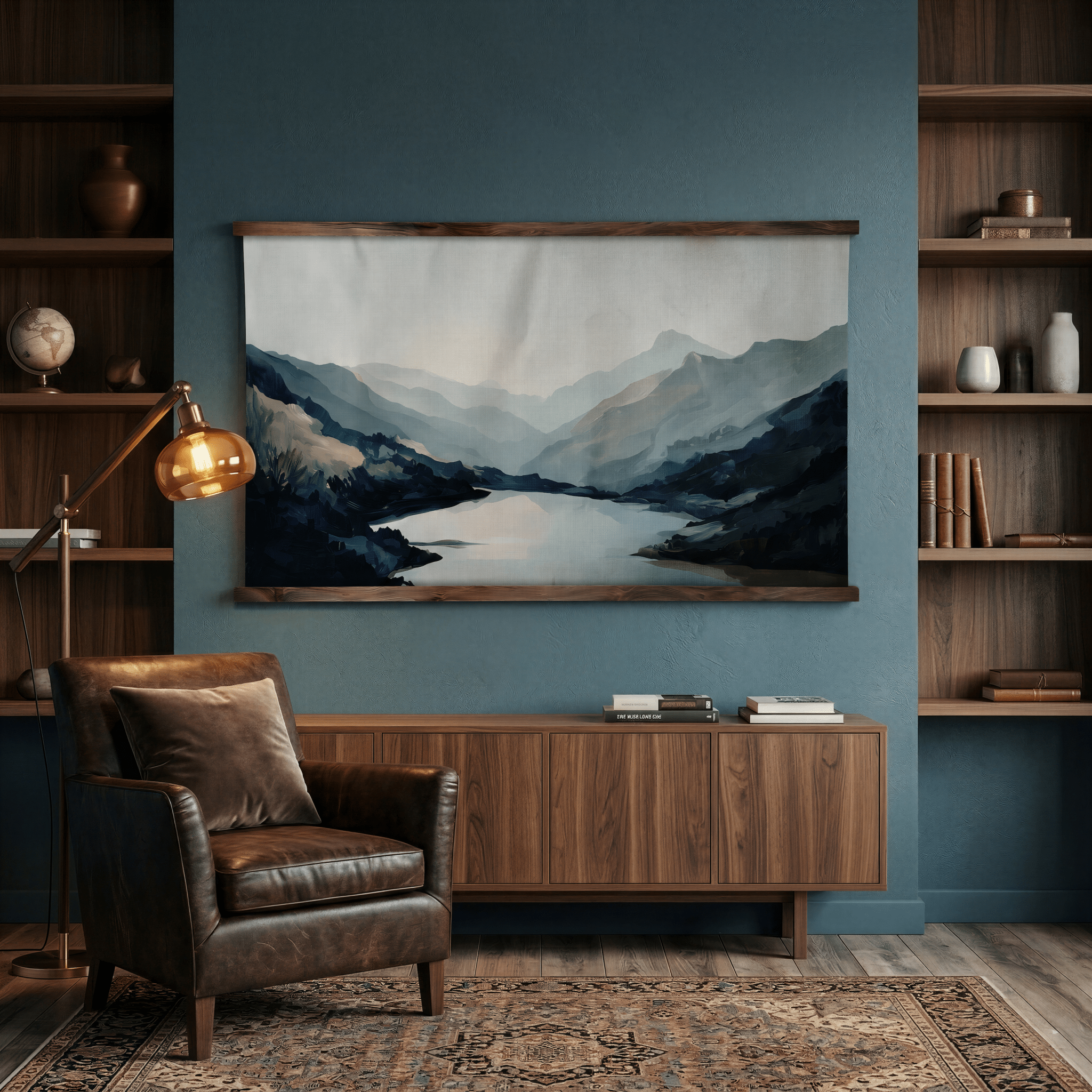 Still Valley Lake - Tapestry - Painted Paper