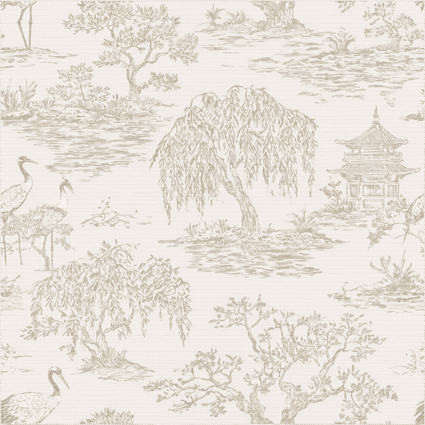 Stillwater Garden Faux Grasscloth Wallpaper - Benton Lane Home - Painted Paper