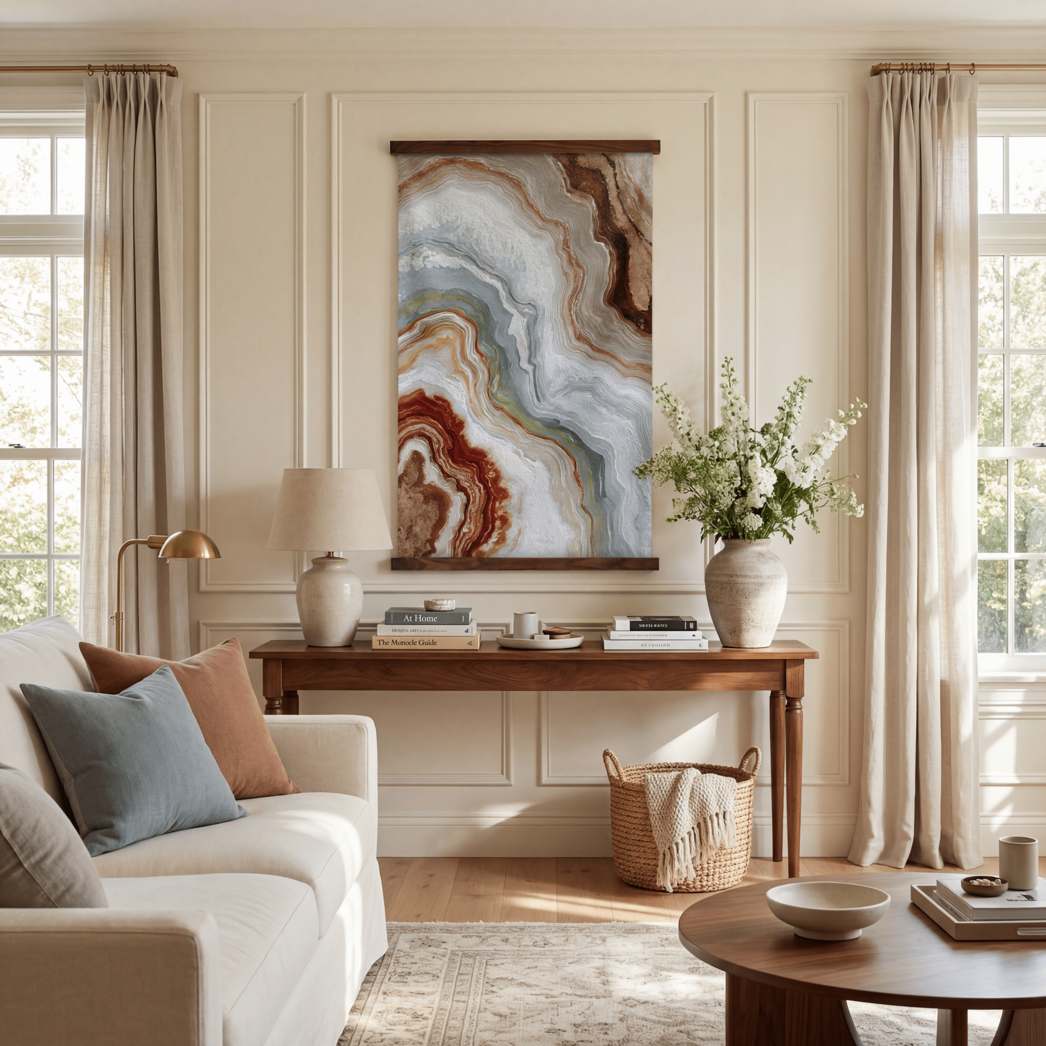 Stone Slice - Tapestry - Benton Lane Home - Lemon Park